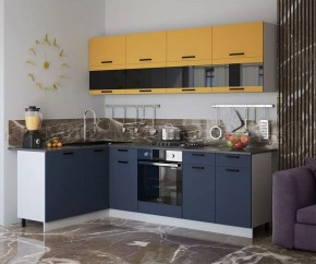ТЕХНО Кухонный гарнитур угловой 2,4х1,6 м Компоновка №4 в Можге - mozhga.ok-mebel.com | фото 3