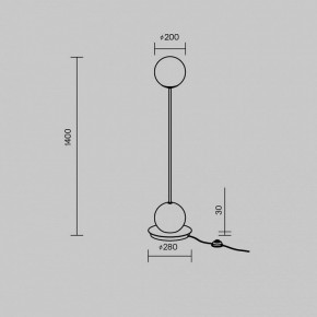 Торшер Maytoni Twins MOD427FL-L20B3K в Можге - mozhga.ok-mebel.com | фото 4