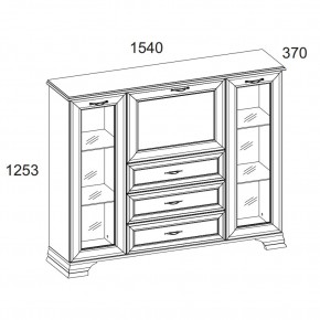 Тумба 2V1D3S, TIFFANY, цвет вудлайн кремовый в Можге - mozhga.ok-mebel.com | фото 2