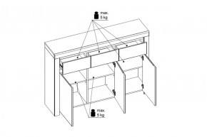 Тумба 3D3S, TAURUS, цвет белый/дуб вотан в Можге - mozhga.ok-mebel.com | фото 2