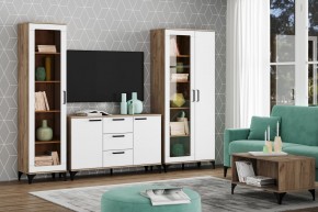 Тумба НМ 013.79 "Марсель" (Меренга/Дуб Крафт Табачный) в Можге - mozhga.ok-mebel.com | фото 3
