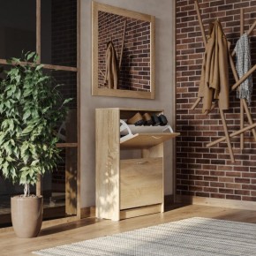 Тумба ОРИОН с двумя полками для обуви, цвет Дуб Сонома в Можге - mozhga.ok-mebel.com | фото 4