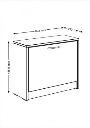 Тумба ОРИОН с одной полкой для обуви, цвет белый в Можге - mozhga.ok-mebel.com | фото 3