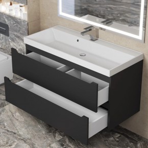 Тумба под раковину Uperwood Tanos 100 см, подвесная, черная матовая в Можге - mozhga.ok-mebel.com | фото 10