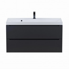 Тумба под раковину Uperwood Tanos 100 см, подвесная, черная матовая в Можге - mozhga.ok-mebel.com | фото 11