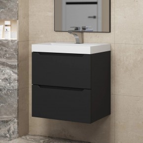 Тумба под раковину Uperwood Tanos 50 см, подвесная, черная матовая в Можге - mozhga.ok-mebel.com | фото