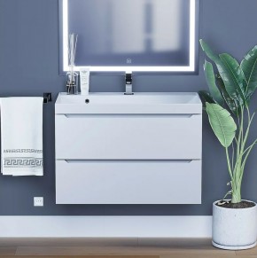 Тумба под раковину Uperwood Tanos 80 см, подвесная, белая матовая в Можге - mozhga.ok-mebel.com | фото