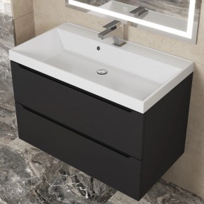 Тумба под раковину Uperwood Tanos 80 см, подвесная, черная матовая в Можге - mozhga.ok-mebel.com | фото 11