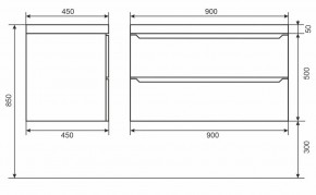 Тумба под раковину Uperwood Tanos 90 см, подвесная, черная матовая в Можге - mozhga.ok-mebel.com | фото 6