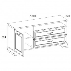 Тумба RTV 1D2SN, TIFFANY, цвет вудлайн кремовый в Можге - mozhga.ok-mebel.com | фото 2