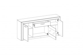 Тумба RTV 1V2D1S, OLIVIA, цвет вудлайн крем/дуб анкона в Можге - mozhga.ok-mebel.com | фото 3