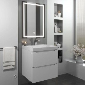 Тумба с раковиной Uperwood Tanos 50 см, подвесная, белая матовая в Можге - mozhga.ok-mebel.com | фото