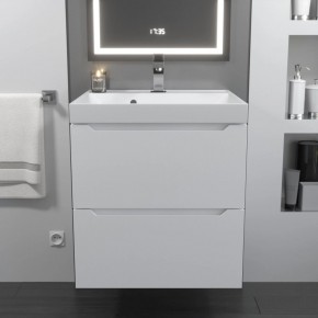 Тумба с раковиной Uperwood Tanos 50 см, подвесная, белая матовая в Можге - mozhga.ok-mebel.com | фото 10