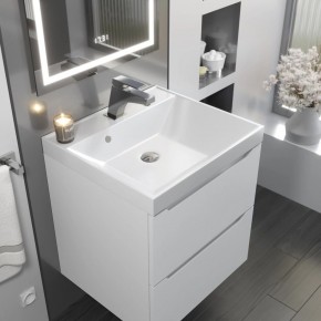 Тумба с раковиной Uperwood Tanos 50 см, подвесная, белая матовая в Можге - mozhga.ok-mebel.com | фото 9