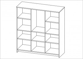Тумба СИРИУС трехдверная с одним ящиком, цвет белый в Можге - mozhga.ok-mebel.com | фото 3