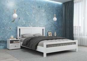ВАНЕССА Кровать из массива 1400 (Белый Античный) в Можге - mozhga.ok-mebel.com | фото