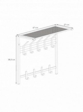Вешалка-полка Торонто 22 в Можге - mozhga.ok-mebel.com | фото 3