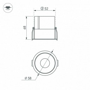 Встраиваемый светильник Arlight ATLAS 037183(1) в Можге - mozhga.ok-mebel.com | фото 3