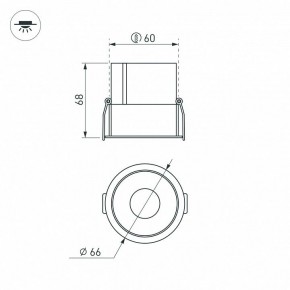 Встраиваемый светильник Arlight ATLAS 037185(1) в Можге - mozhga.ok-mebel.com | фото 4