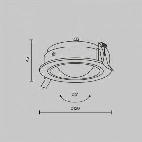 Встраиваемый светильник Maytoni Lens DL105-12W4K-W в Можге - mozhga.ok-mebel.com | фото 8