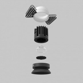 Встраиваемый светильник Maytoni Round DL058-7W2.7K-TRS-B в Можге - mozhga.ok-mebel.com | фото 5