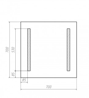 Зеркало Good Light 2-70 с подсветкой Домино (GL7012Z) в Можге - mozhga.ok-mebel.com | фото 6