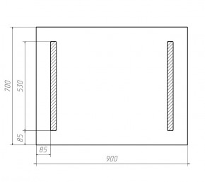 Зеркало Good Light 2-90 с подсветкой Домино (GL7015Z) в Можге - mozhga.ok-mebel.com | фото 6