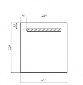 Зеркало Good Light 65 с подсветкой Домино (GL7005Z) в Можге - mozhga.ok-mebel.com | фото 2