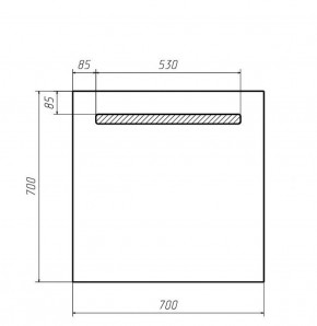 Зеркало Good Light 70 с подсветкой Домино (GL7006Z) в Можге - mozhga.ok-mebel.com | фото 2