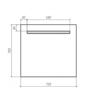 Зеркало Good Light 75 с подсветкой Домино (GL7007Z) в Можге - mozhga.ok-mebel.com | фото 2