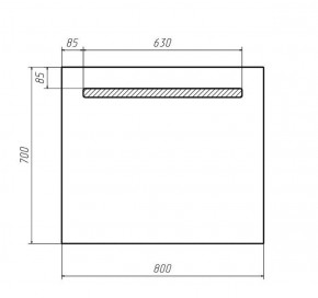 Зеркало Good Light 80 с подсветкой Домино (GL7008Z) в Можге - mozhga.ok-mebel.com | фото 2