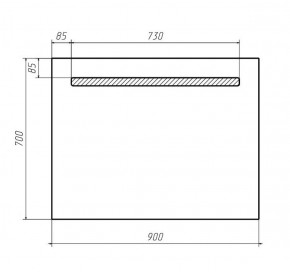 Зеркало Good Light 90 с подсветкой Домино (GL7009Z) в Можге - mozhga.ok-mebel.com | фото 2