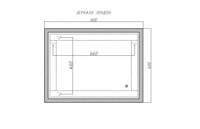 Зеркало Лондон 800х600 с подсветкой Домино (GL7019Z) в Можге - mozhga.ok-mebel.com | фото 8