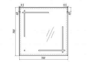 Зеркало Ray 70 black с подсветкой Sansa (SR1038Z) в Можге - mozhga.ok-mebel.com | фото 6